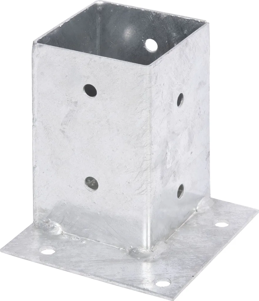 Fixer un poteau dans un coin : Douille affleurante 91x91 mm (x2) Alberts