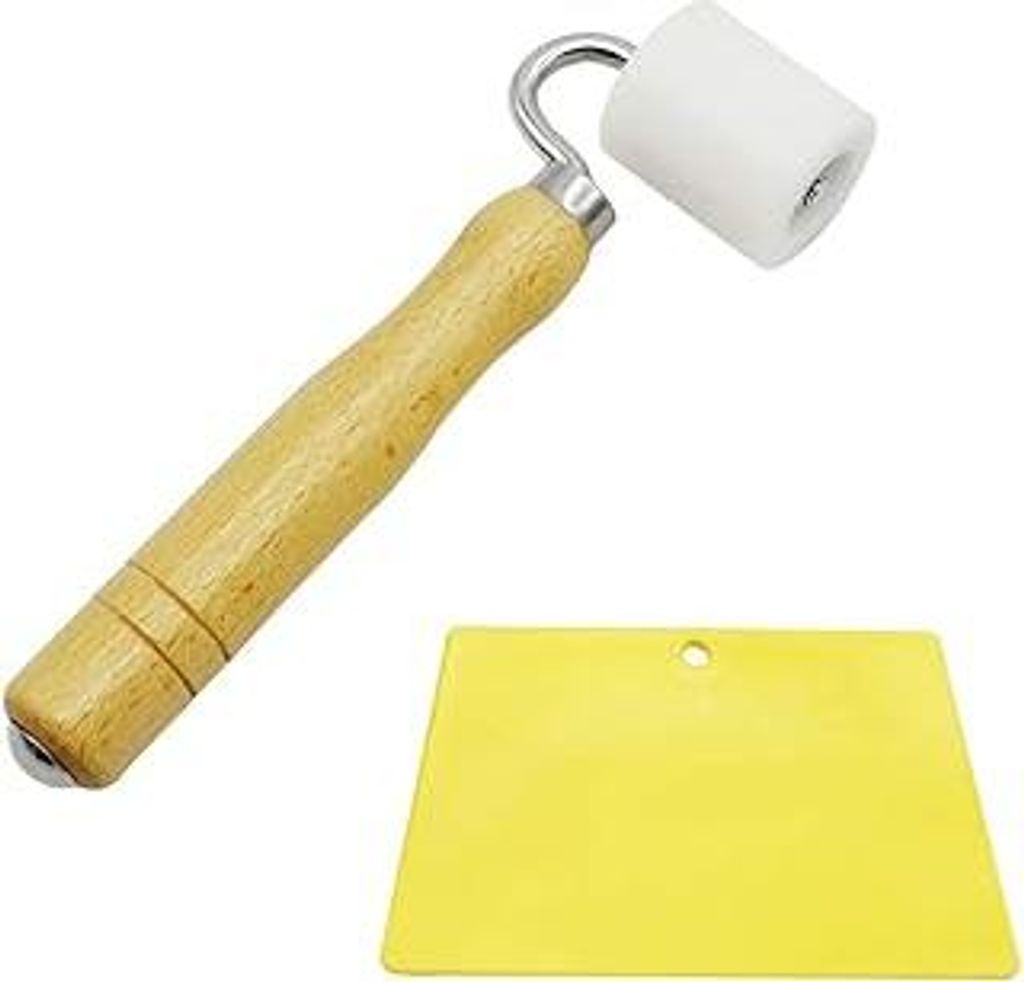 Mila-Amaz Andrückwalze Rollen Tapeten Nahtroller Naht Handdruck Rolle Naturholz Griff Wand Papier Naht Dekoration Werkzeug
