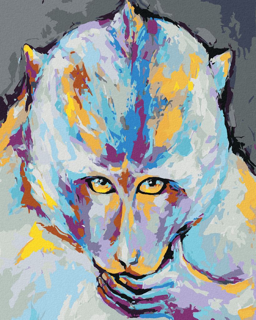 Zuty - Malen nach Zahlen - BUNTER AFFE, 40x50 cm, mit Keilrahmen (bereits gespannt)