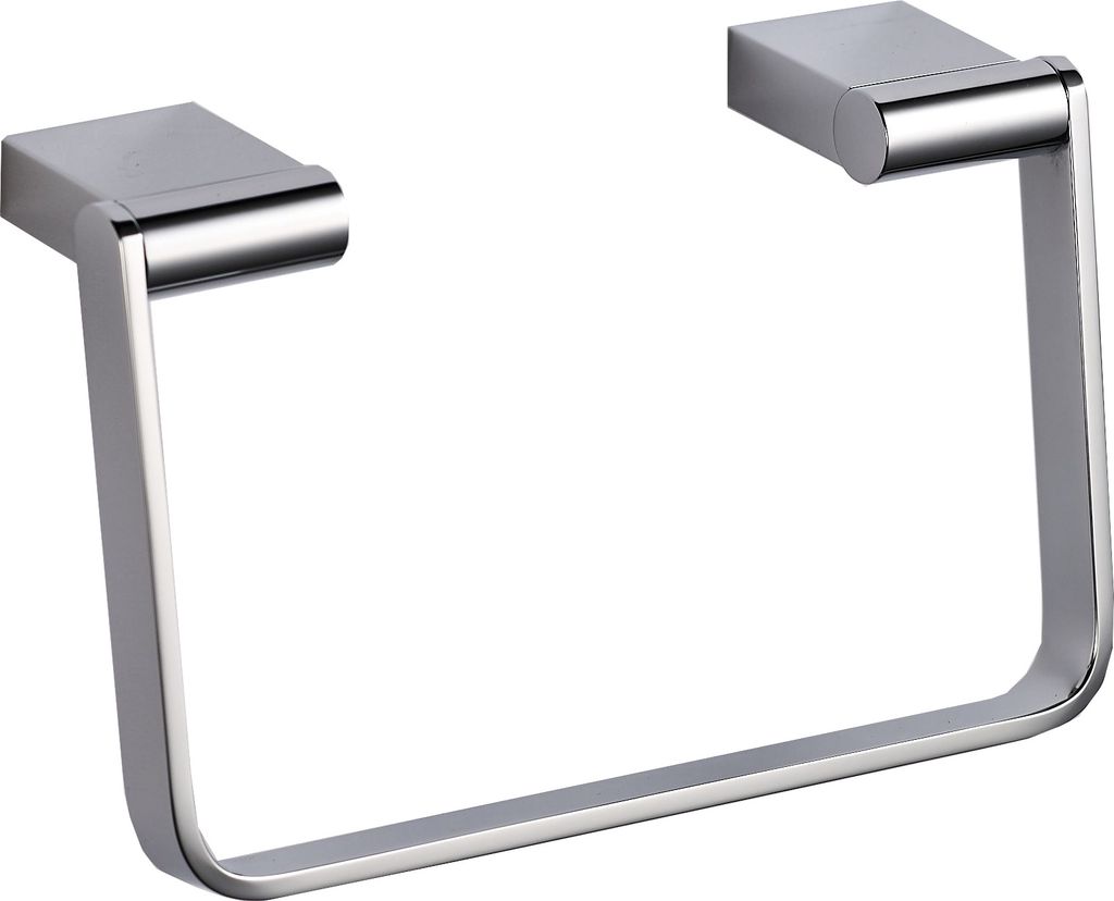 Moderner Handtuchring aus Messing, hochwertig verchromt, mit stabiler Wandhalterung