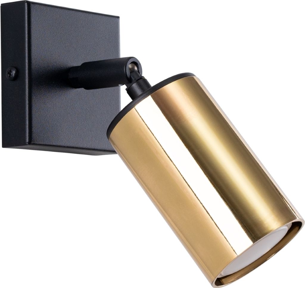 Wandlampe WINX schwarz/gold 1xGU10 10W Stahl 18.5x8x8cm Sollux Lighting