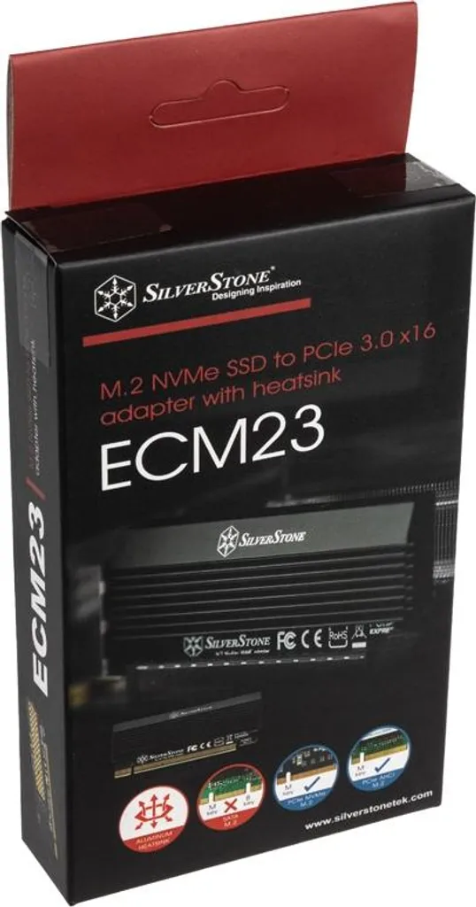 Solution Surchauffe SSD M.2 : Adaptateur Silverstone SST-ECM23 PCIe - 5