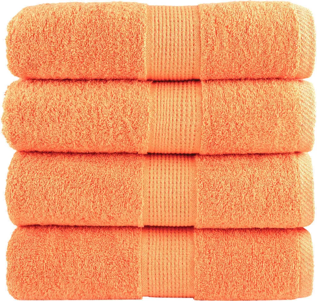 Set 4 Asciugamani SOLUND 30x30 Arancione: Lavette Cotone 600g/m²