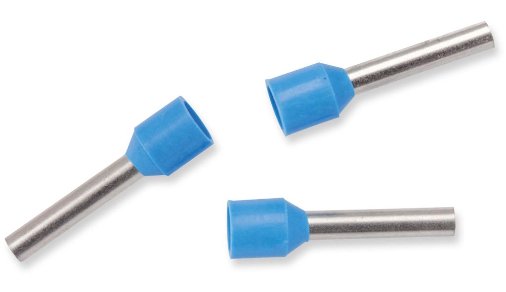 Aderendhülsen 2,50 mm², Länge 12 mm, blau, 50 Stück