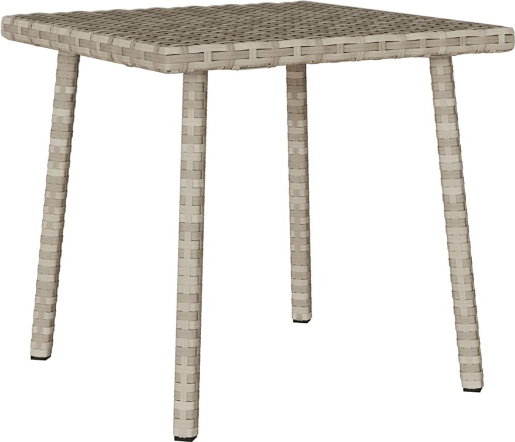 "2026 Aktion"Terrassentisch - elegantes Design - Garten-Couchtisch Rechteckig Hellgrau 40x40x37cm Poly Rattan - Gartentische NeuMöbel578693