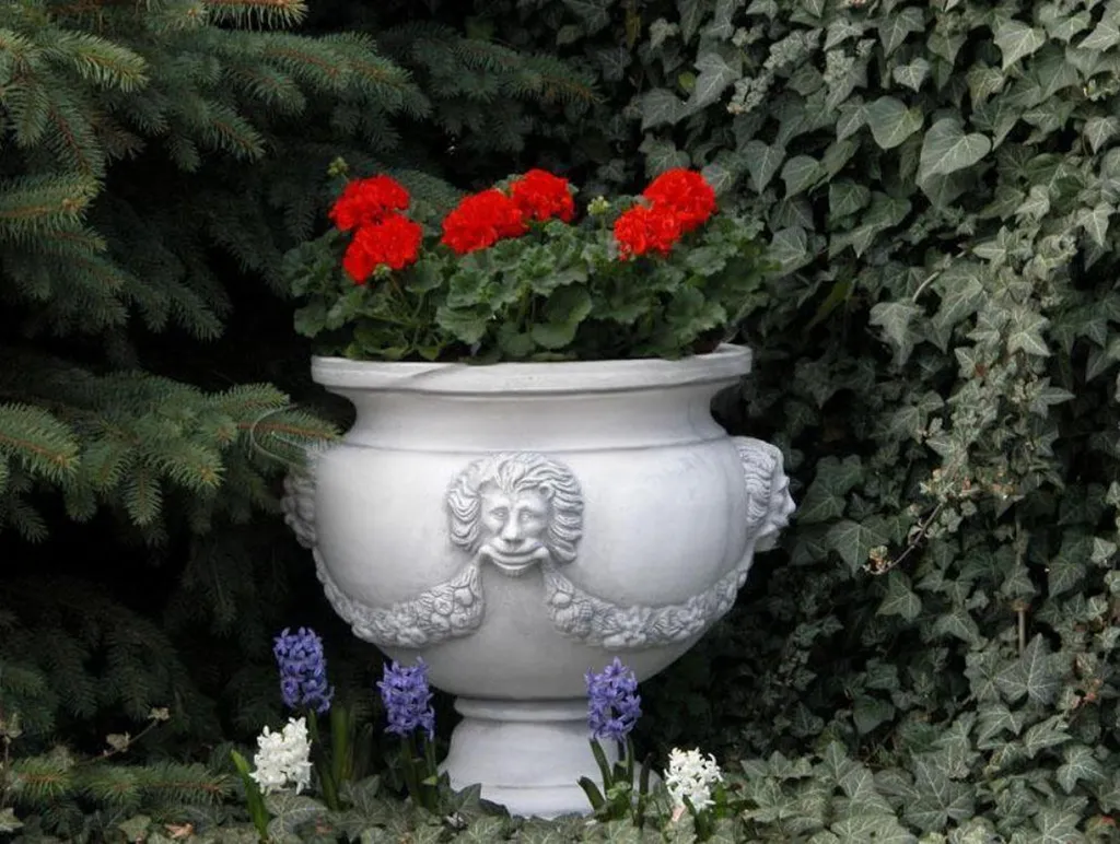 Pots de fleurs design sculpture visage - Récipient moderne pour plante - 3