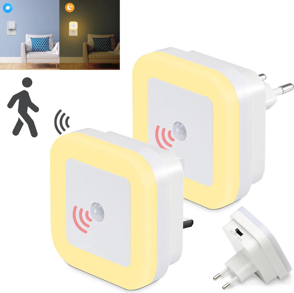 Smetti di Inciampare! 2 Luci Notturne LED con Sensore Movimento Automatico