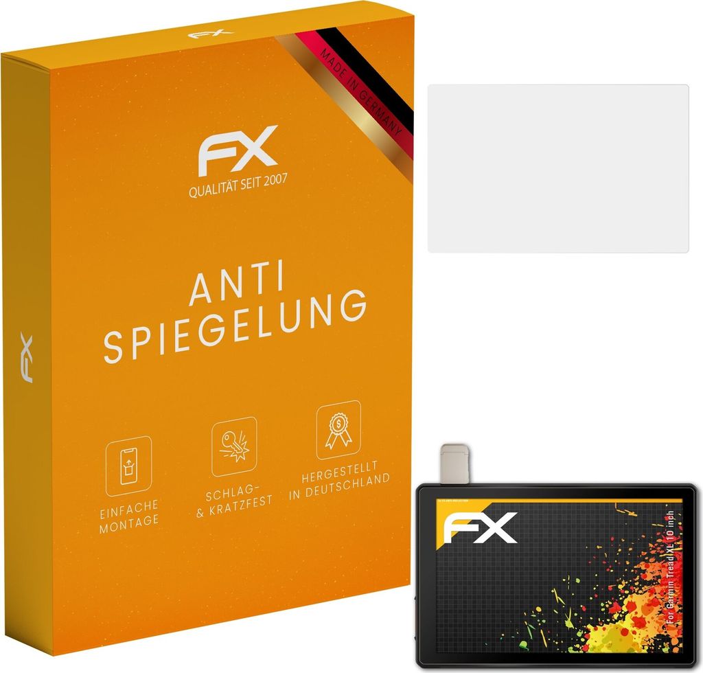 atFoliX FX-Antireflex 3x Schutzfolie kompatibel mit Garmin Tread XL (10 inch) Displayfolie