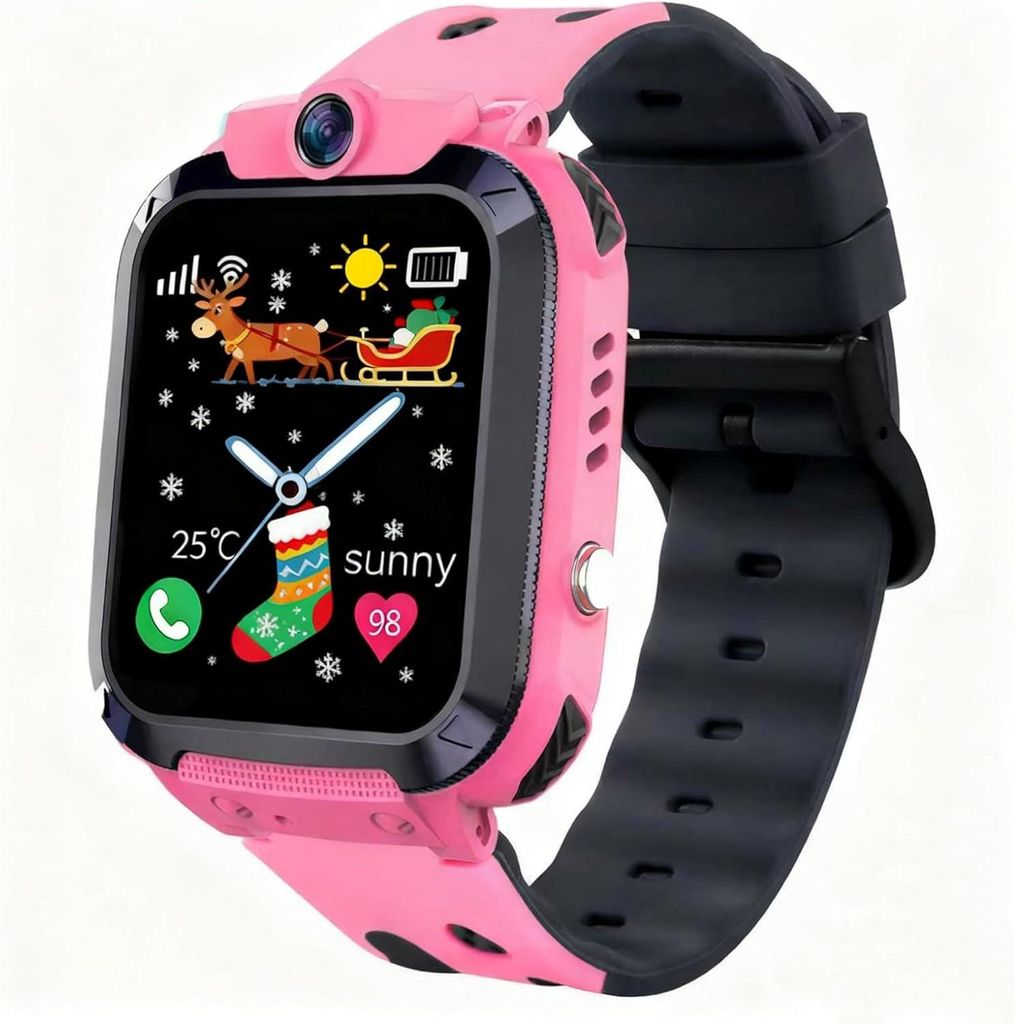 4G Kinder Smartwatch mit GPS Tracker,SOS Notruf, Telefonfunktion, IP68 wasserdicht, Sprachchat, Schulmodus, Spielen für Jungen und Mädchen 4-12 J...