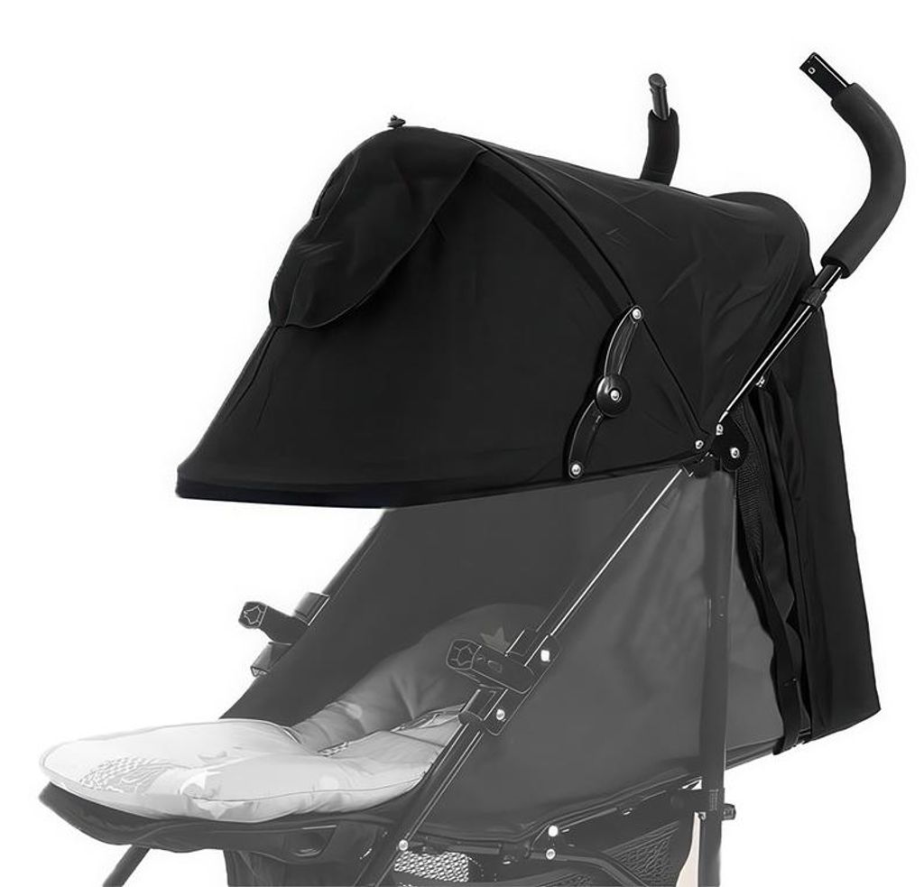 Verstellbares Kinderwagen-Sonnendach, UV-Schutz, wasserdicht, mit Netzfenster & Taschen, stabil, universal für Baby Buggy