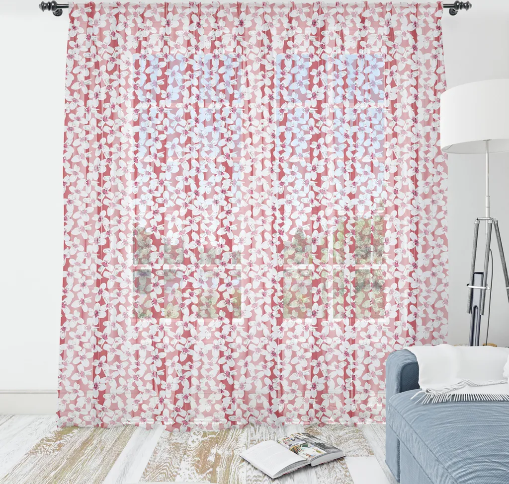 Grande Arazzo ABAKUHAUS Serie Swift 180x274 - Fiori Rosa Grigio