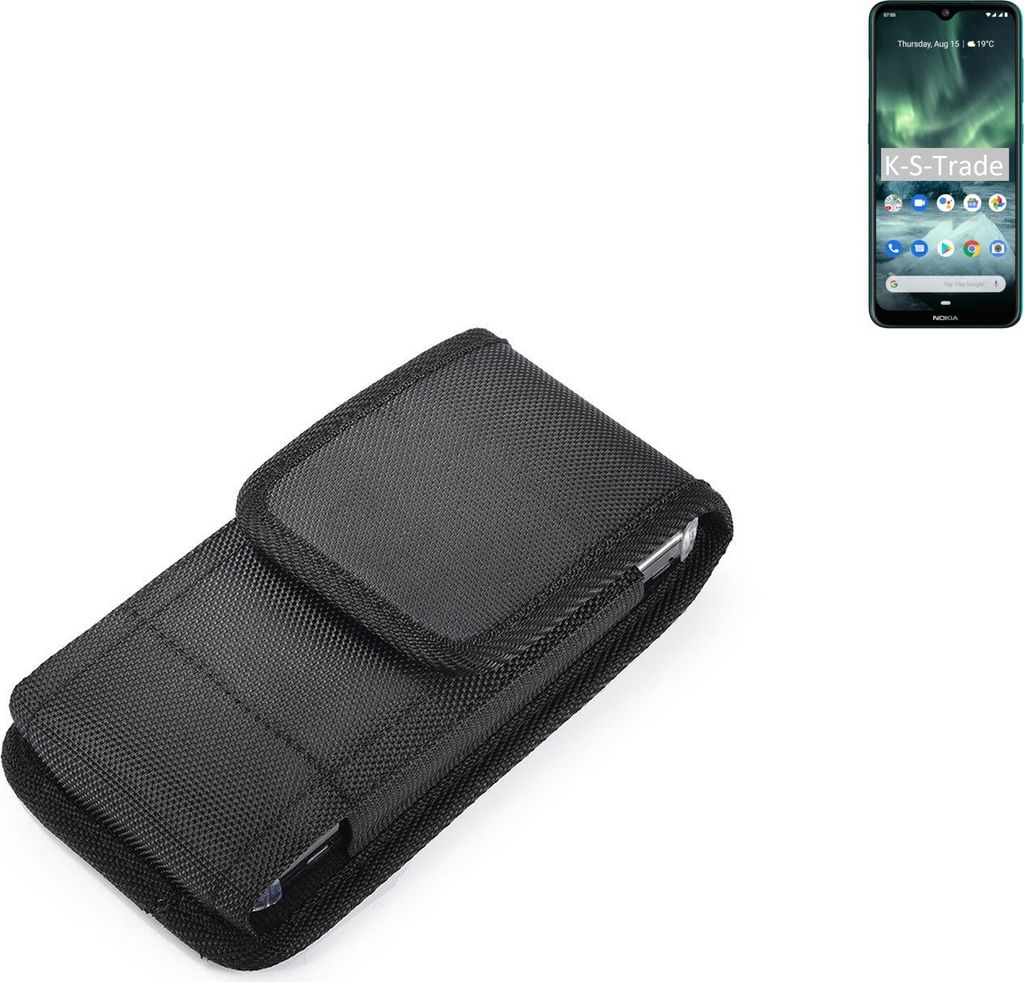 Holster Gürteltasche kompatibel mit Nokia 7.2 Holster Gürtel Tasche wasserabweisend Handy Hülle Schutz Hülle Outdoor schwarz K-S-Trade