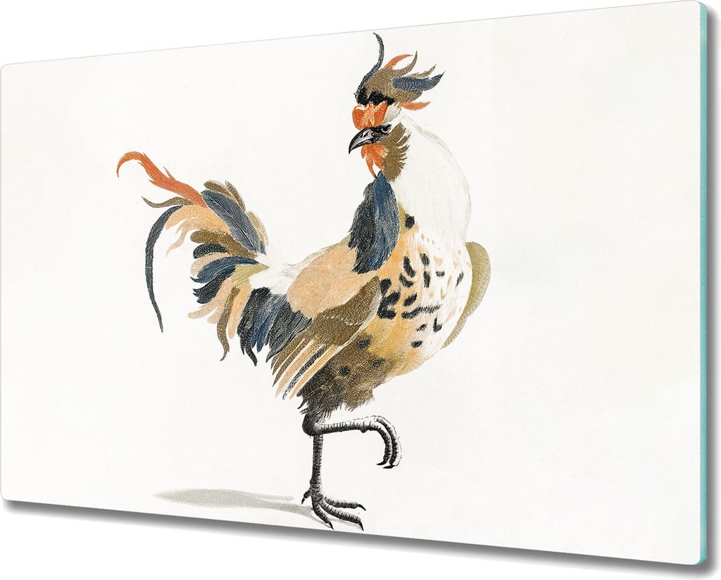 Coloray Küchenbrett Kochplattenabdeckung Hackbrett Schneidebrett Herdabdeckplatte 80x52 cm - Tiervogelschwanz