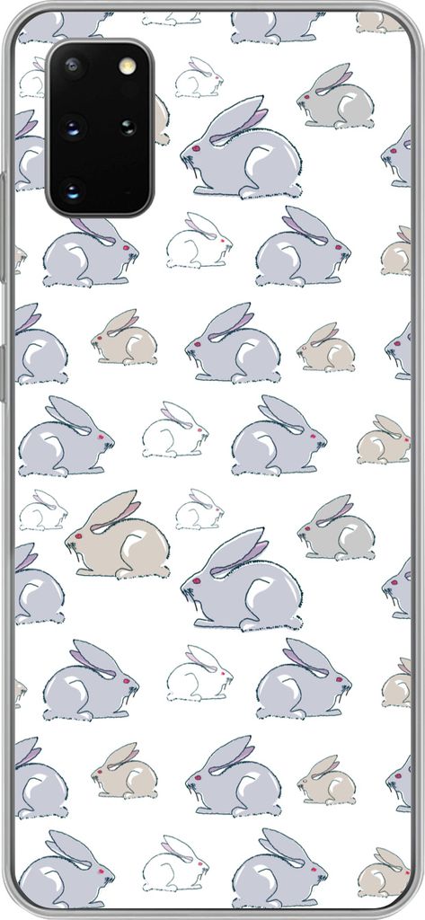 MuchoWow Handyhülle Schutzhülle Hülle für Telefoonhoesje Samsung Galaxy S20 Plus Muster - Kaninchen - Ohr - Jungen - Mädchen - Kinder - Kind...
