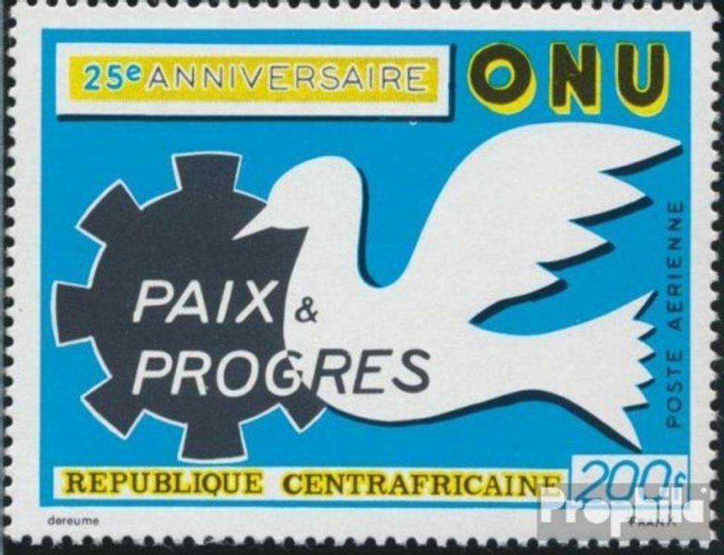 Briefmarken Zentralafrikanische Republik 1970 Mi 223 (kompl.Ausg.) postfrisch 25 Jahre UNO