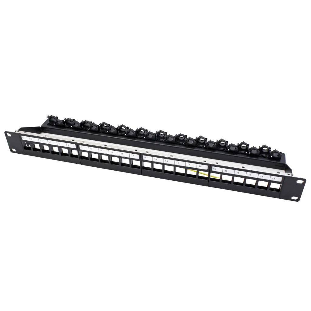 Solution anti-interférences : Panneau Keystone 24 ports blindé 19" - 5