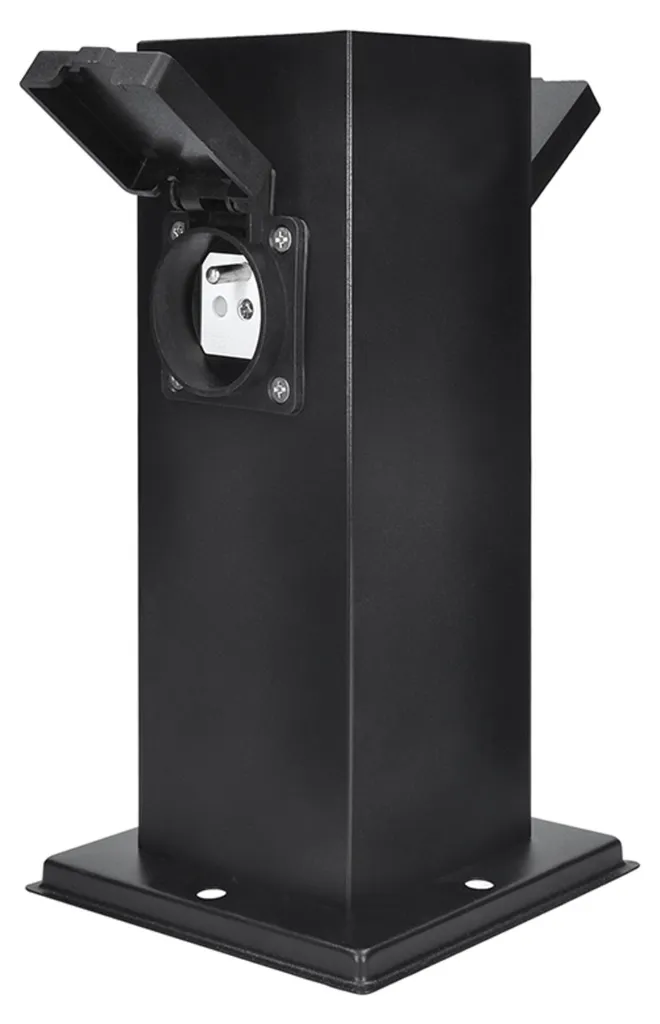 SOLIGHT PG11B Douille de Jardin 2 Voies Noire IP44 avec Prisme Design