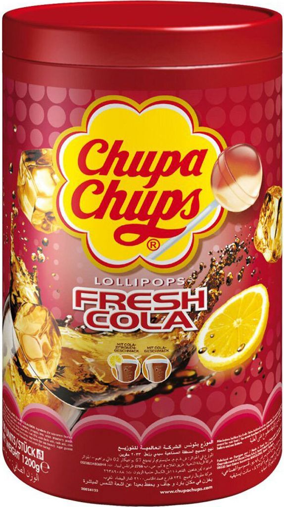 Chupa Chups sucette au cola et cola goût citron 1200g Image du produit 