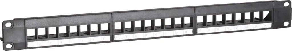 Panneau de Brassage Keystone 24 Ports Modulaire UTP Châssis Métallique