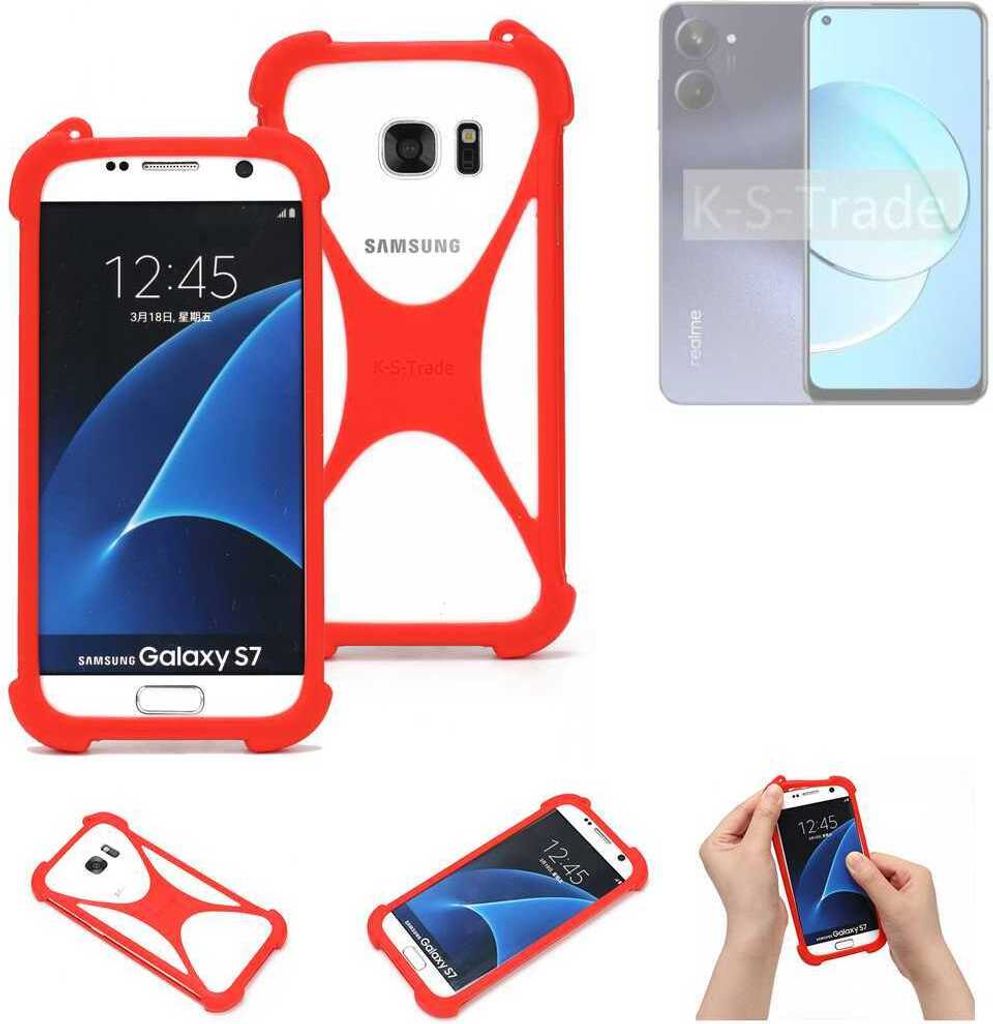 K-S-Trade Handy-Hülle kompatibel mit Realme 10 Schutz-Hülle Bumper Silikon Schutz Hülle Cover Case Silikoncase Silikonbumper TPU Softcase