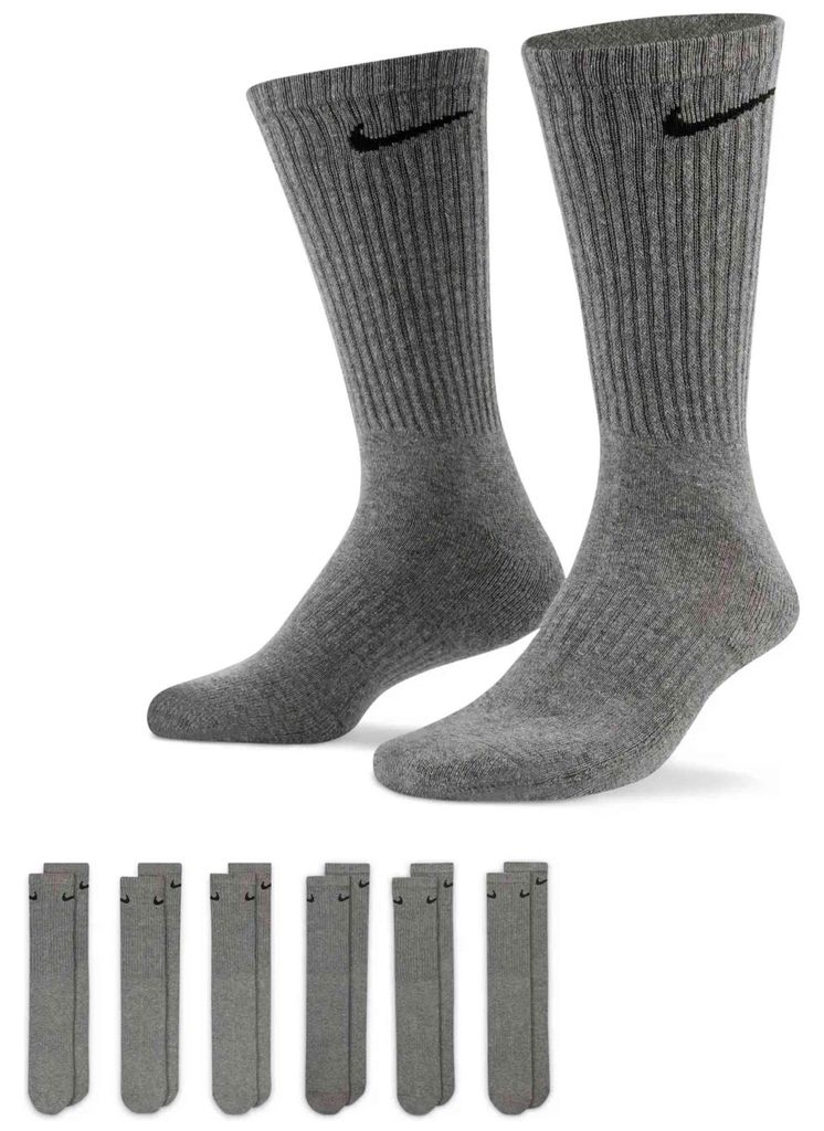 Chaussettes Nike Everyday Cushioned "Carbon Heather/Black" Image du produit 