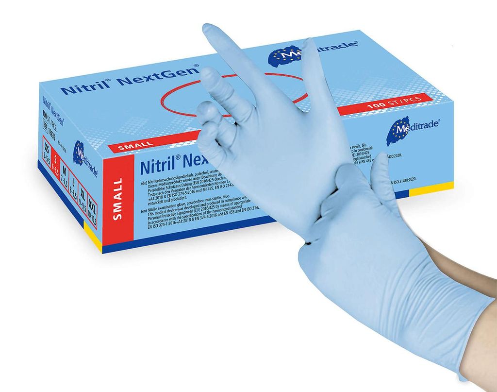 Meditrade® 1283S Meditrade® unisex Einmalhandschuhe Nitril® Zdjęcie produktu 