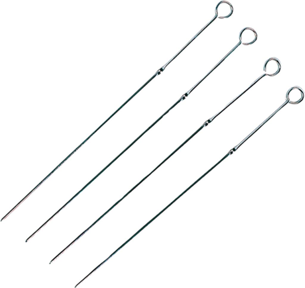 Schaschlikspieße Grillspieße Fleischspieße Verchromtem Stahl 38cm Set 4 Stück