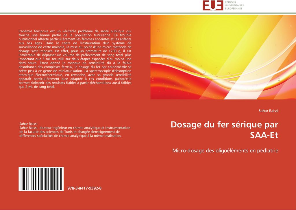 Dosage du fer sérique par SAA-Et