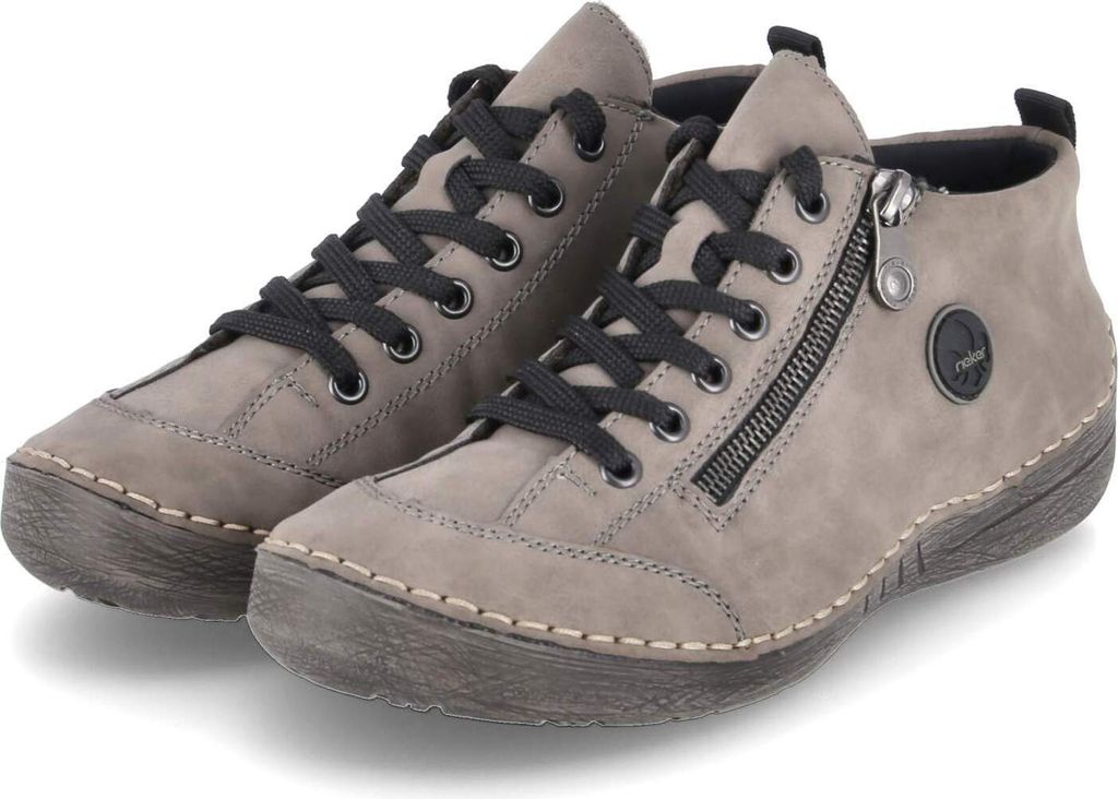 Rieker Damen Schnürschuhe/ Halbschuhe Grau Produktbild 