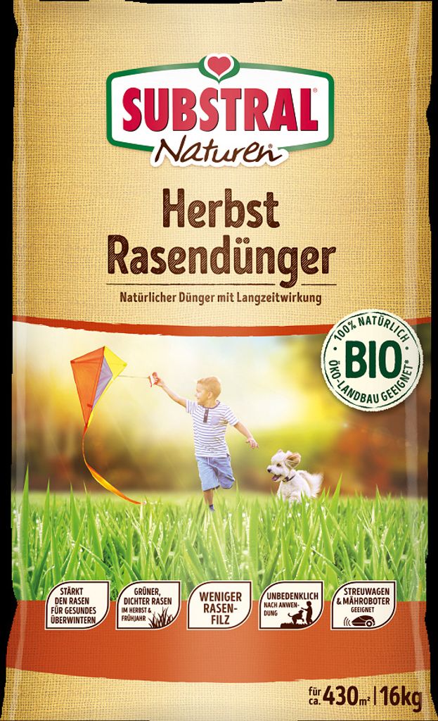 SUBSTRAL Naturen Herbstrasendnger 16 kg fr ca. 430 m