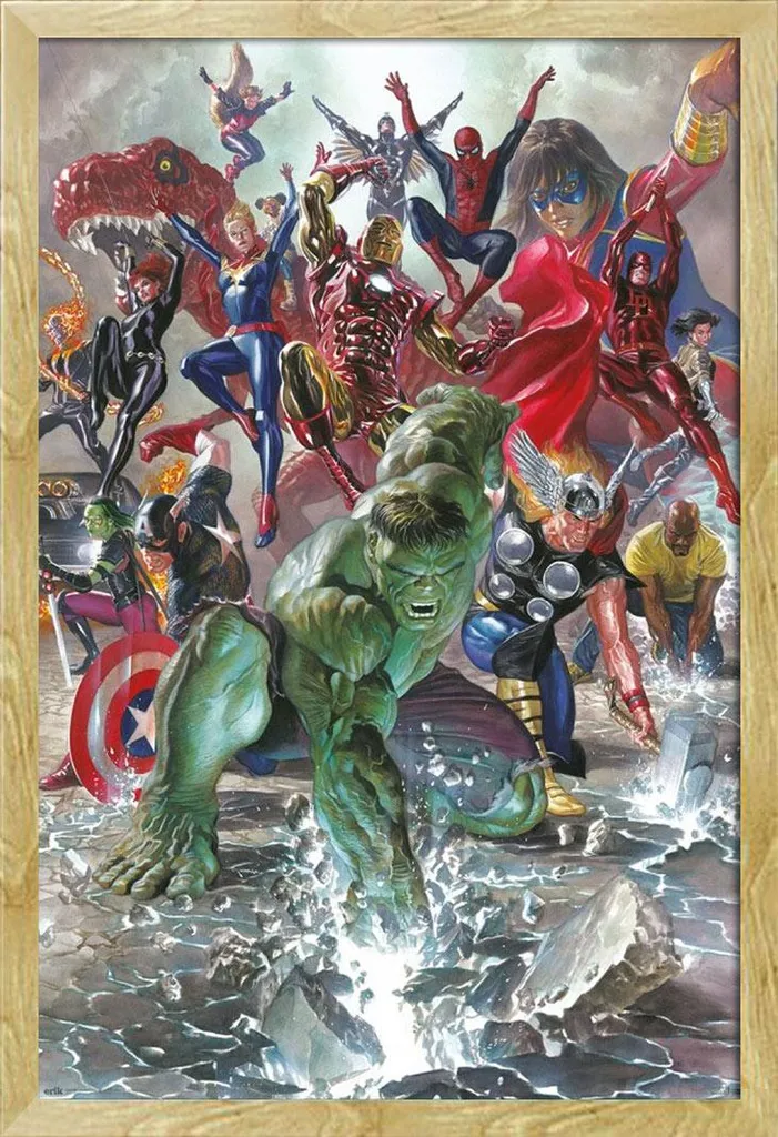 Poster Avengers Legacy encadré hêtre : fini les affiches qui s'abîment