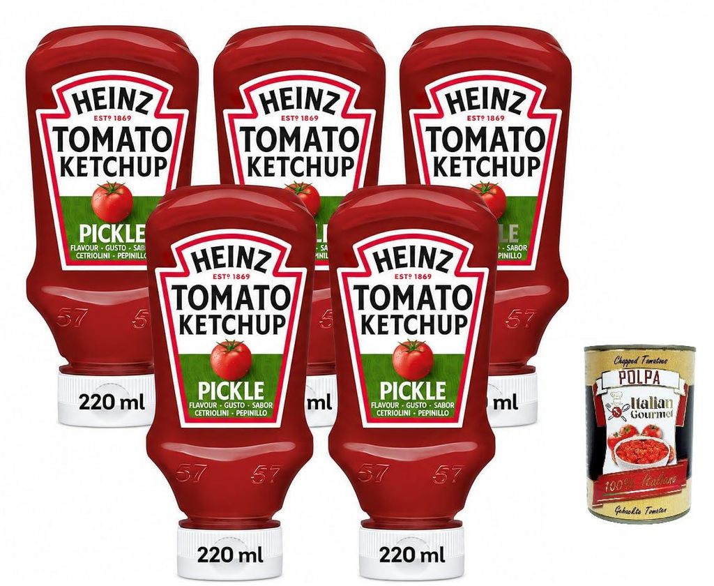Heinz Italian Gourmet Bundle Tomato Ketchup Pickle 5x250g Produktbild 