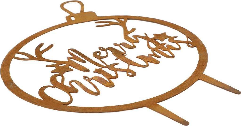 Xmas Garden Stake Rusty Letters Wetterbeständig Xmas Metal Yard Sign Nachbildung für Rasen