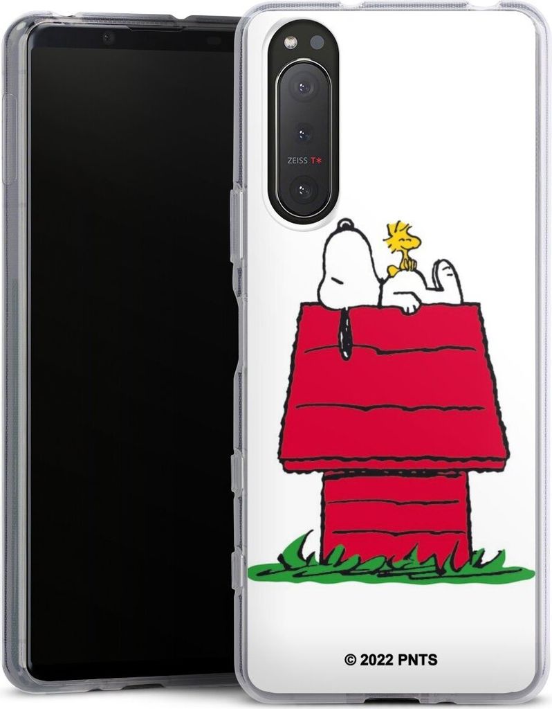 DeinDesign Handyhülle für Sony Xperia 5 II Silikon Hülle Case Smartphone Schutzhülle Offizielles Lizenzprodukt Peanuts Snoopy