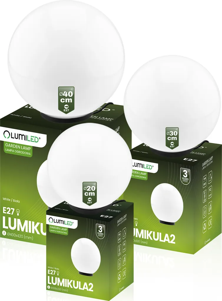 Éclairage de Terrasse Design Boule Lumineuse 40 cm pour Extérieur - 6