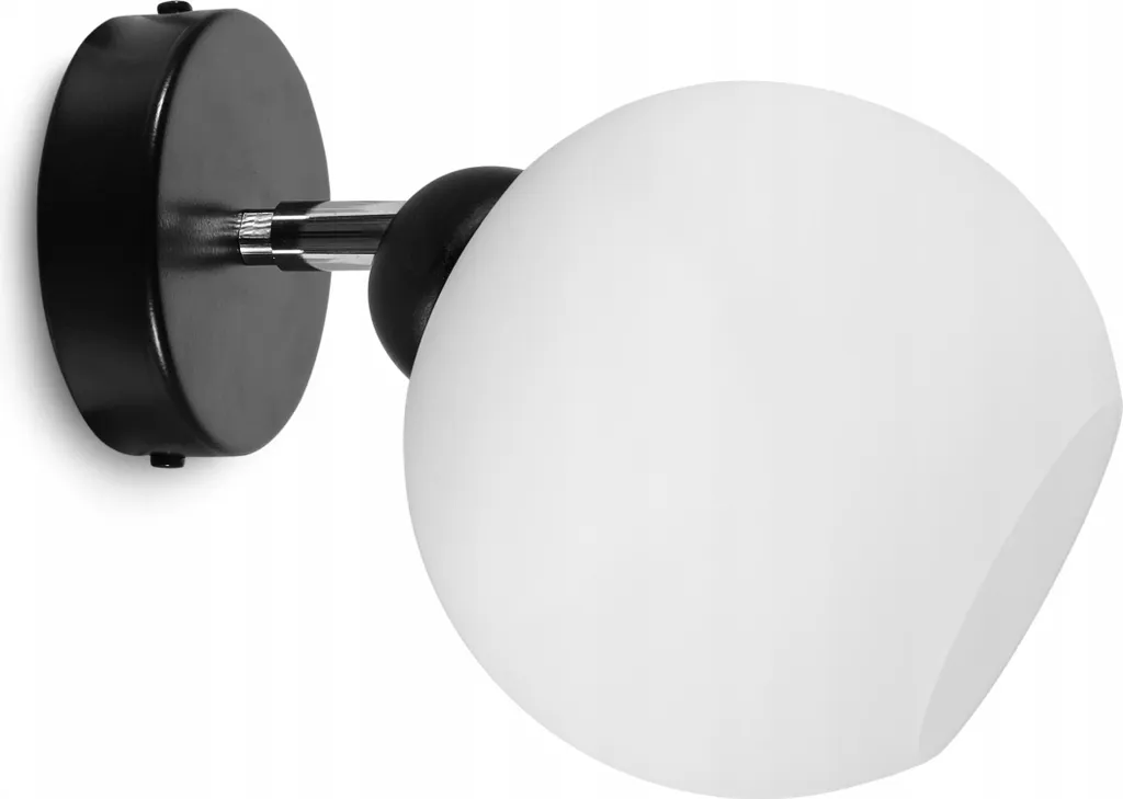 Plafonnier LED boule blanche en verre opale, éclairage classique chic - 9