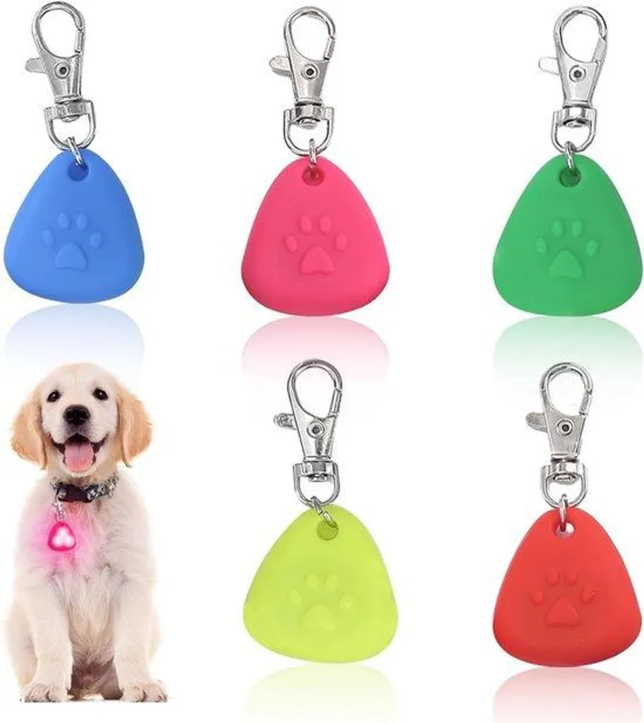 Laisse lumineuse LED chien en silicone - Accessoire sécurité de nuit