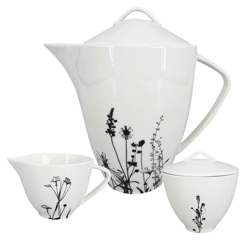 Teeservice Garten (Teekanne, Milchkännchen, Zuckerdose)