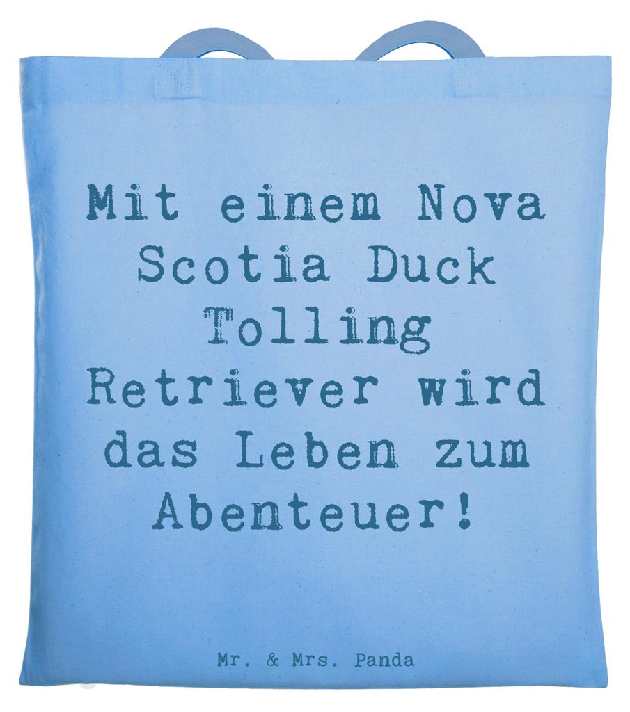 Mr. & Mrs. Panda Beutel Spruch Nova Scotia Duck Abenteuer - Sky Blue - Geschenk, aktiver Hund, Hunderassen Vielfalt, Hunderasse, Intelligenz, Über...