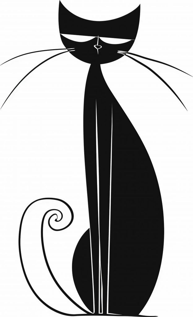 Poster 59,4x84,1cm Schwarz der Katze