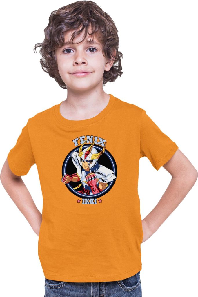 Kinder T-Shirt Japan Anime Manga Saint Anime Seiya Fenix Ikki Fenix Ikki, 7-8 Jahr - 128 / Orange