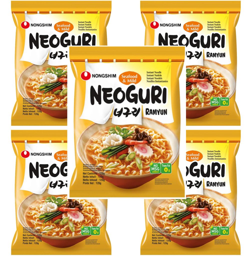 5x NONGSHIM Instantnudeln Neoguri Seafood mild 120g Produktbild 