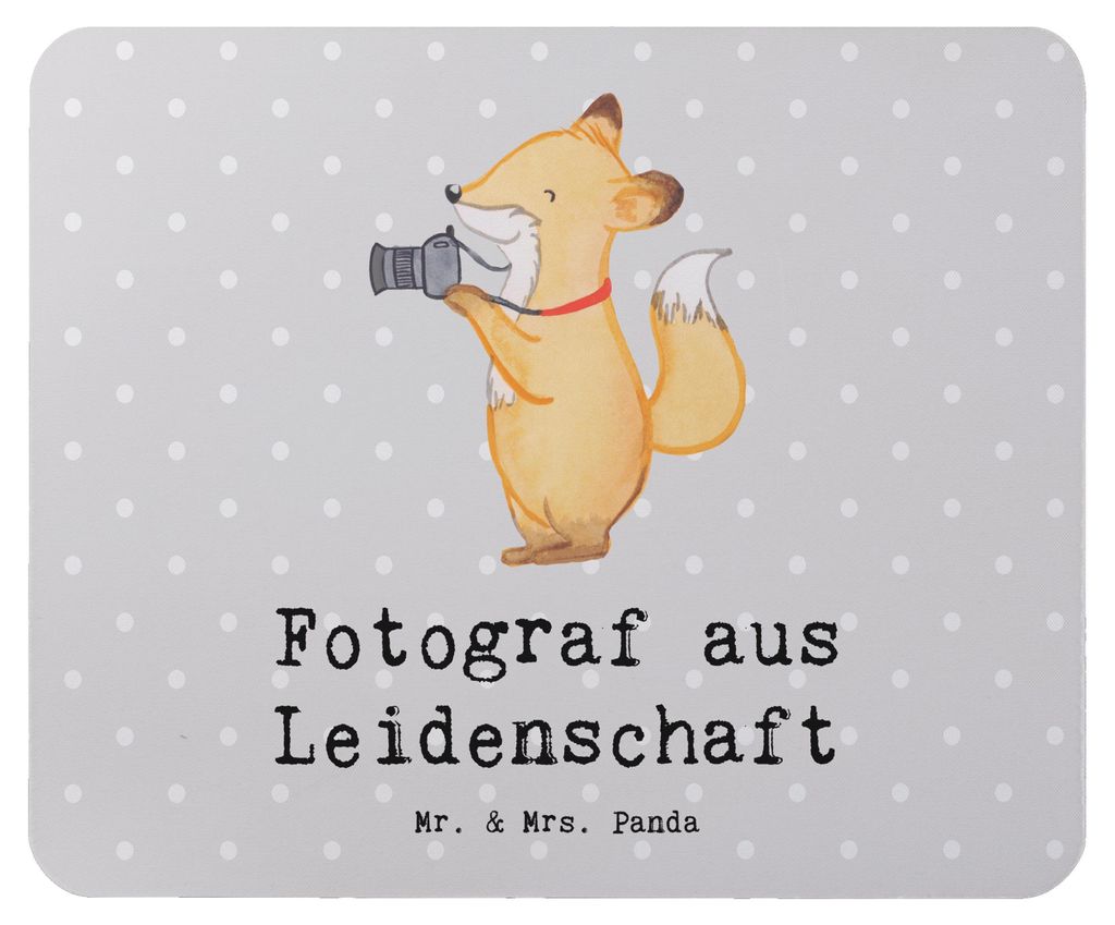 Mr. & Mrs. Panda Mousepad Fotograf Leidenschaft - Grau Pastell - Geschenk, Mauspad, Ausbildung, Mouse Pad, Hochzeitsfotograf, pc, Fotografie, mouse...