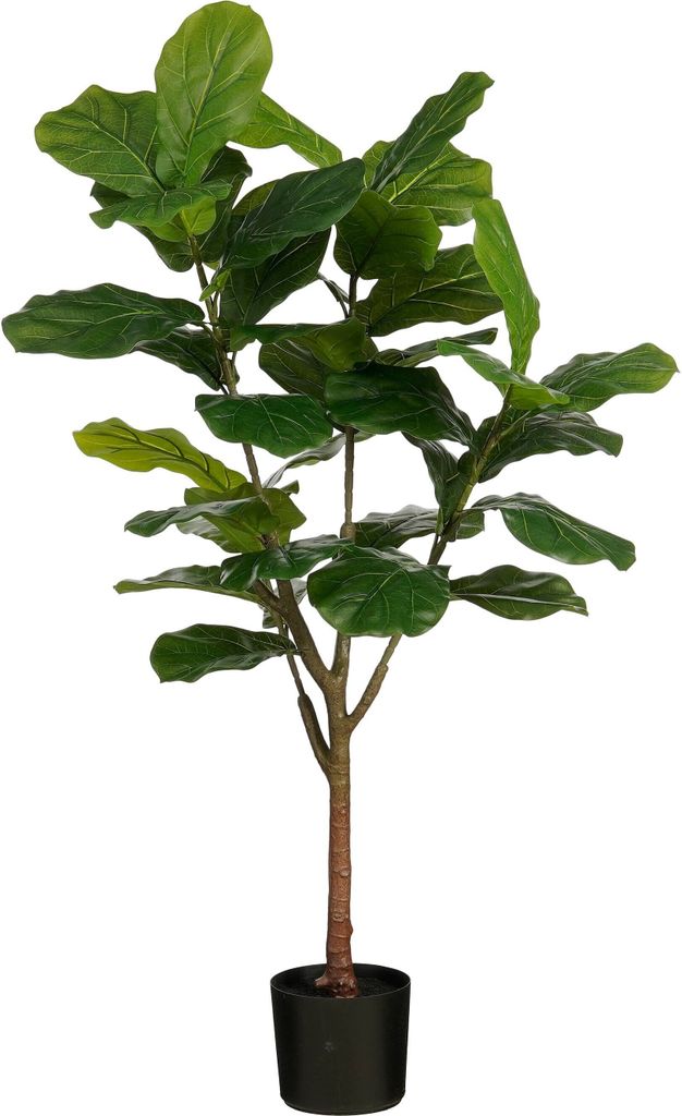 Mica Decorations Ficus Lyrata Kunstpflanze im Topf - H150 x Ø50 cm - Grün