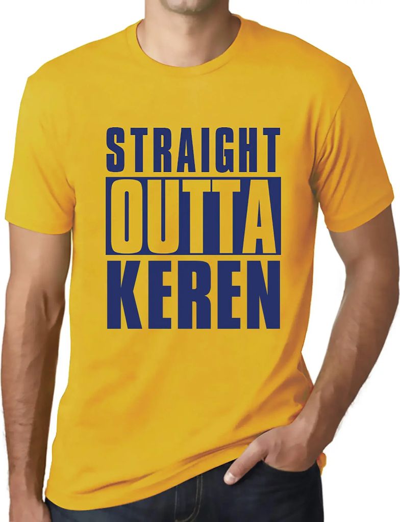 Herren Grafik T-Shirt Direkt aus Keren – Straight Outta Keren – Öko-Verantwortlich Vintage Jahrgang Kurzarm Lustige Druck Geburtstag Geschenk ...
