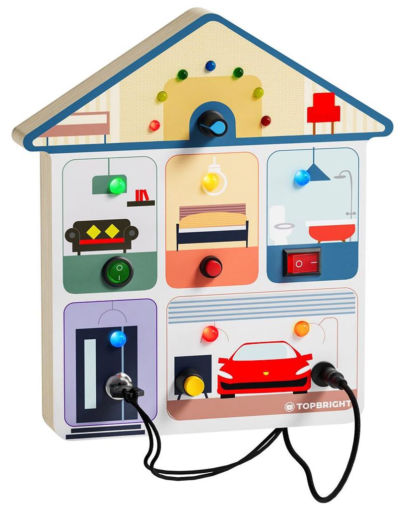 Topbright BUSY BOARD HAUS,ab 36 Monaten, Holzspielzeug, Motorikspielzeug