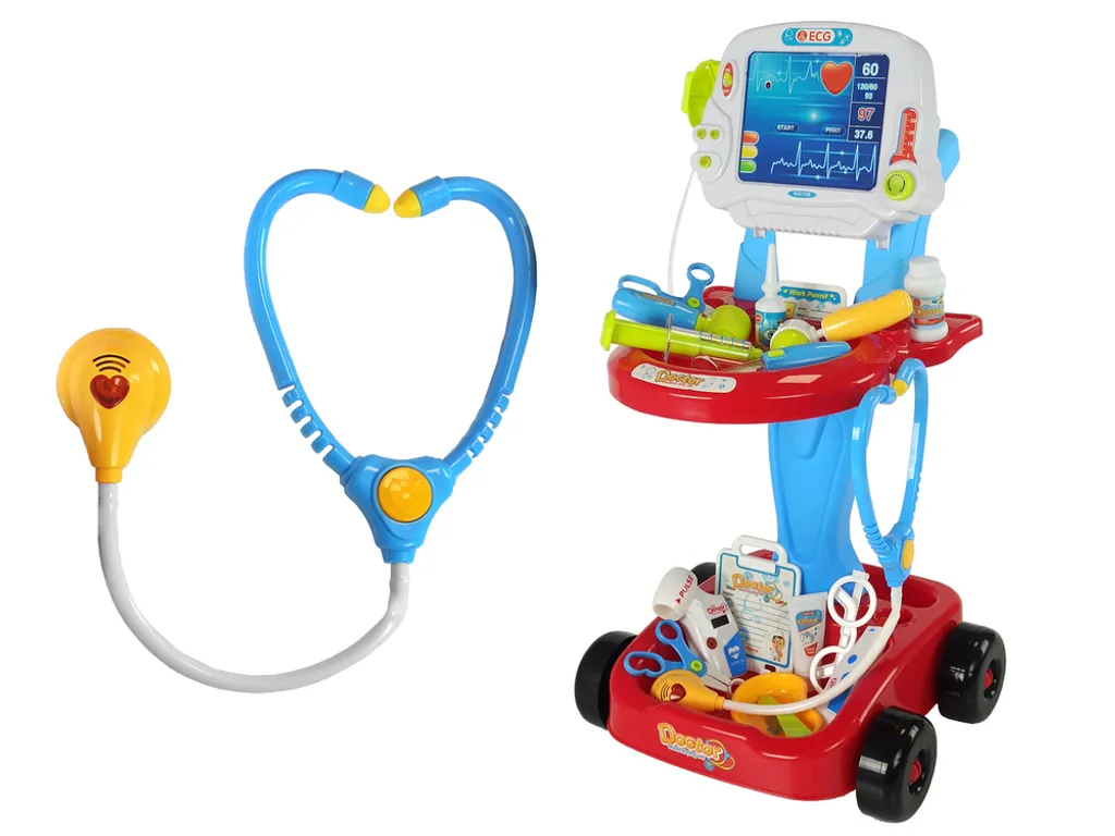 Table de médecin pour enfant et chariot de soin pour jouer au docteur
