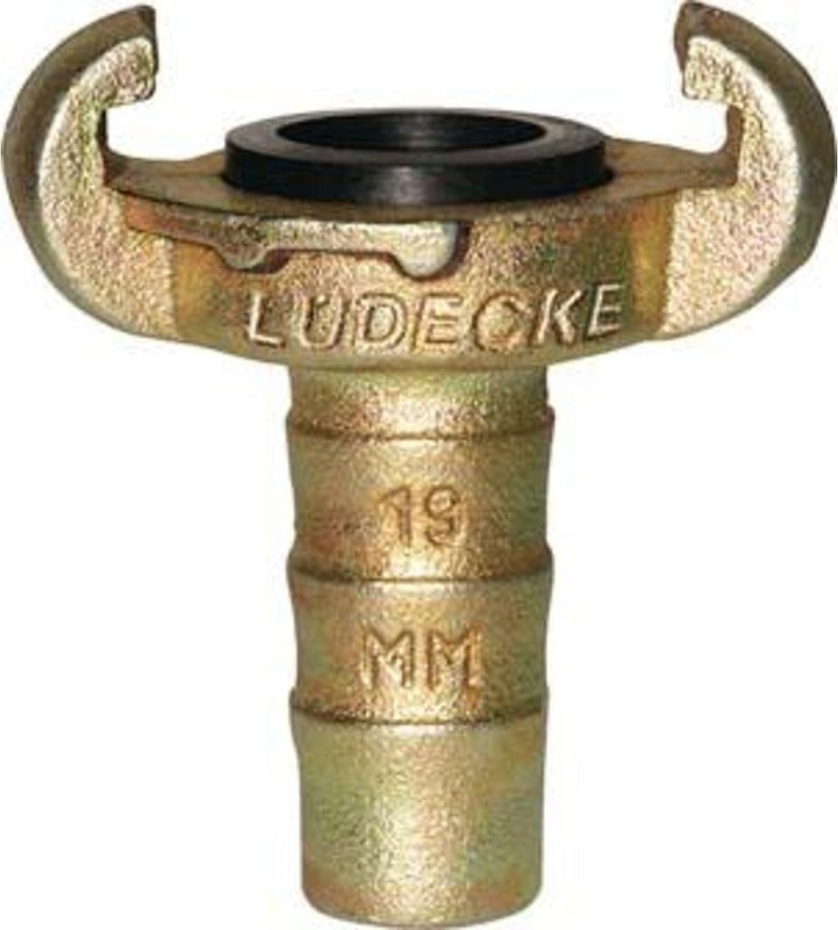 Lüdecke Klauen-Schlauchkupplung DIN 3489, Temperguss, Tülle 10mm, 3/8