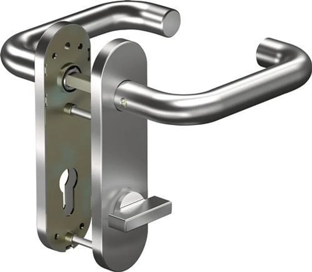 Garniture de porte WC CORE+ 8100 OGRO 8mm Alu F1 pour rénovation bureau