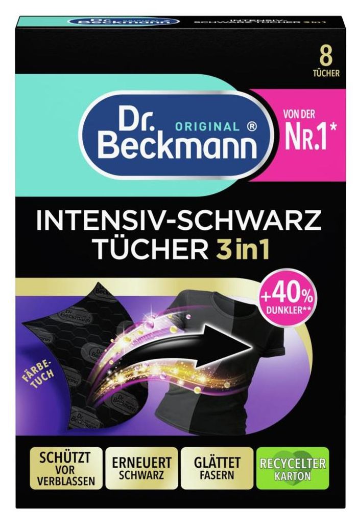 Dr.Beckmann | Lingettes de lavage - pour le linge noir - Image du produit 
